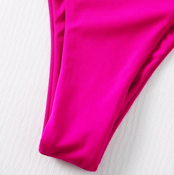 Hot Pink High Cut Bikini - Picture 3 of 5